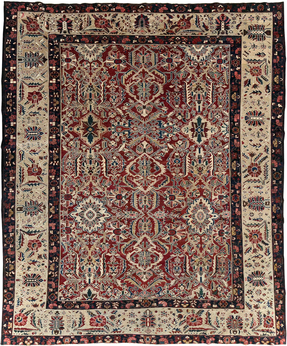 Vintage Persian Bakhtiari Tribal Room Size Carpet, No.29197 - Gss