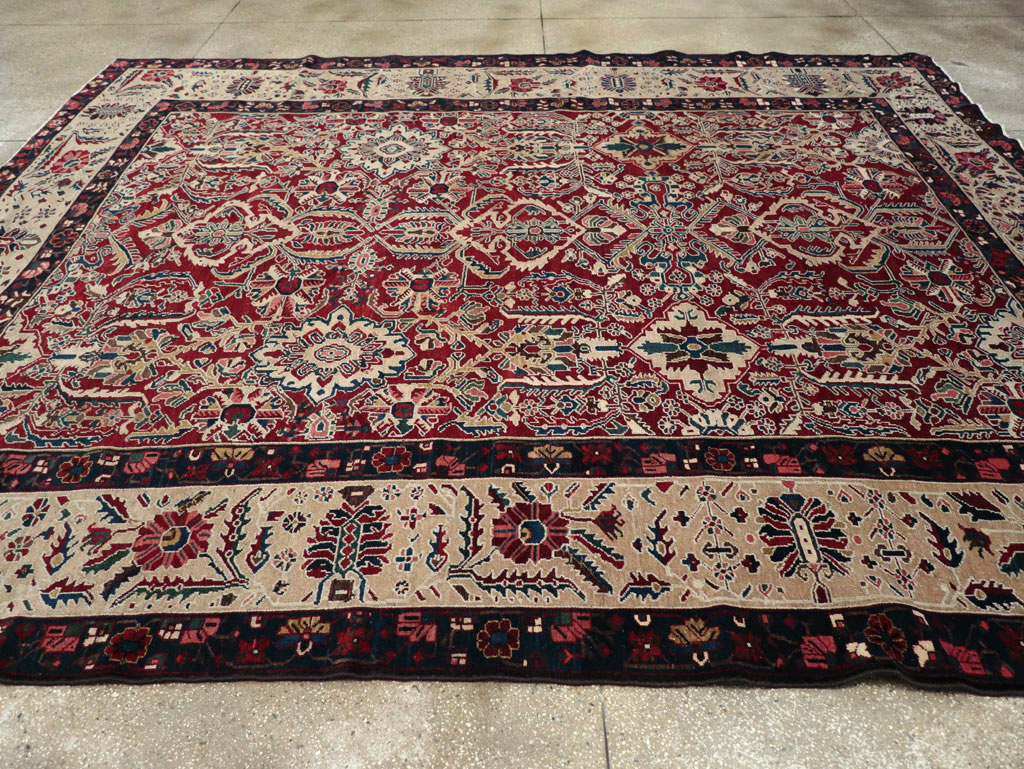 Vintage Persian Bakhtiari Tribal Room Size Carpet, No.29197 - Gss