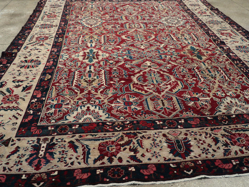 Vintage Persian Bakhtiari Tribal Room Size Carpet, No.29197 - Gss