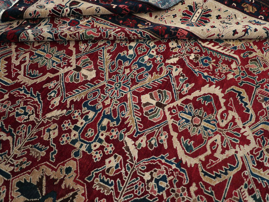 Vintage Persian Bakhtiari Tribal Room Size Carpet, No.29197 - Gss