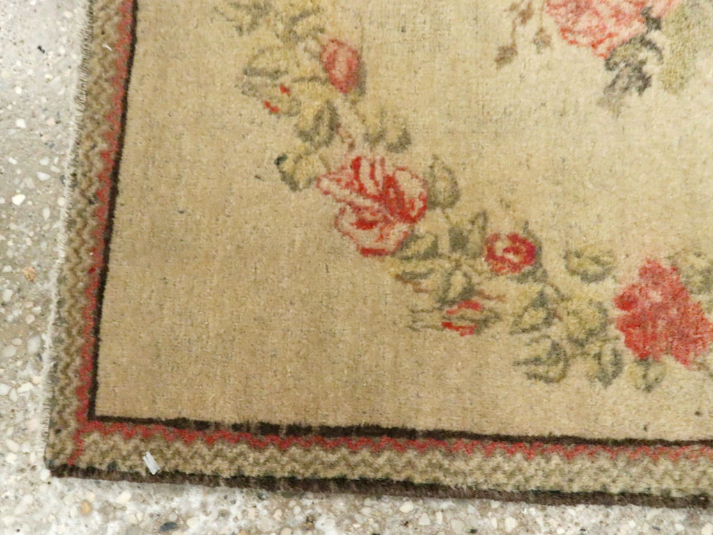 Antique Persian Kashan Throw Rug (Pair: 2 of 2), No.29213 - Gss