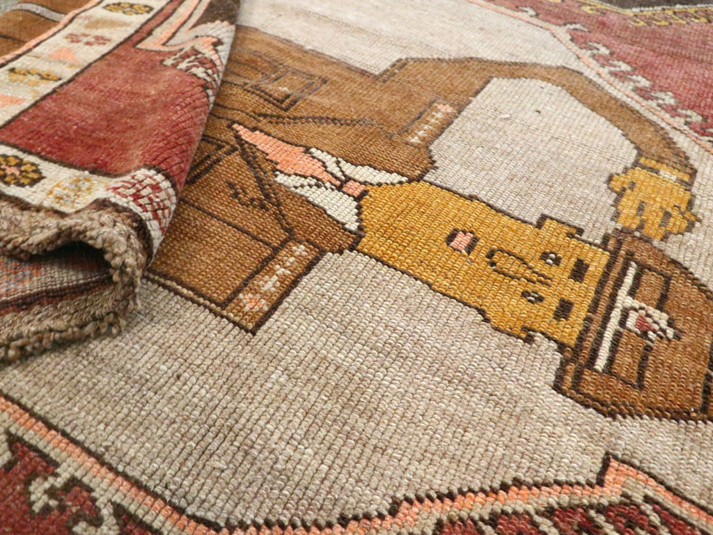 Vintage Turkish Anatolian Pictorial Gallery Rug, No.29222 - Gss