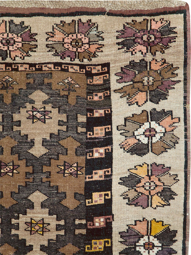 Vintage Turkish Anatolian Wide Gallery Runner, No.29223 - Gss