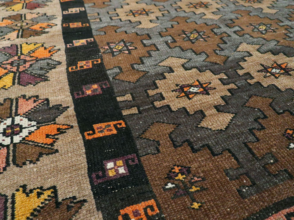 Vintage Turkish Anatolian Wide Gallery Runner, No.29223 - Gss