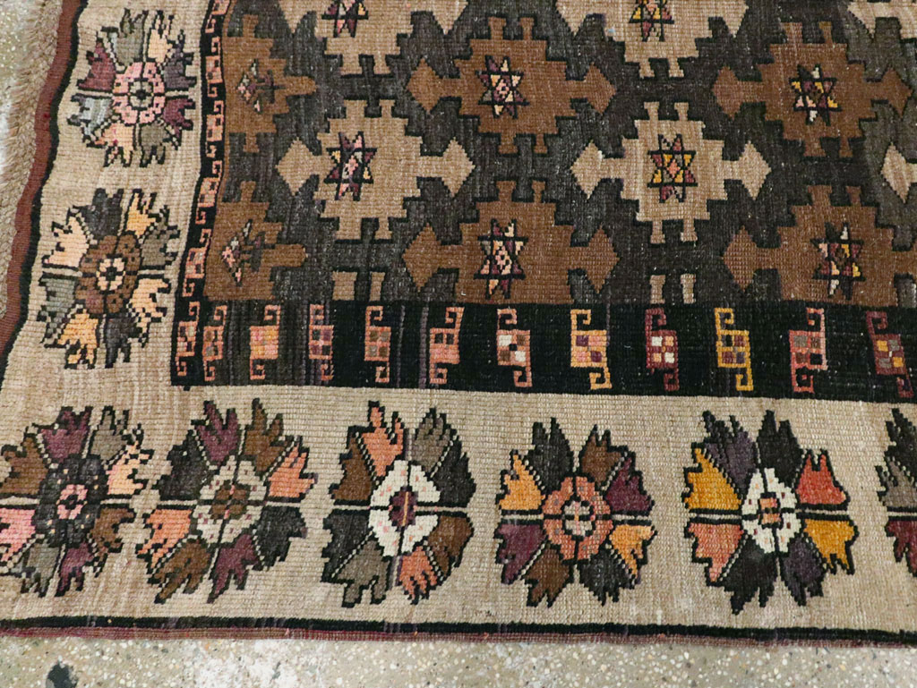 Vintage Turkish Anatolian Wide Gallery Runner, No.29223 - Gss