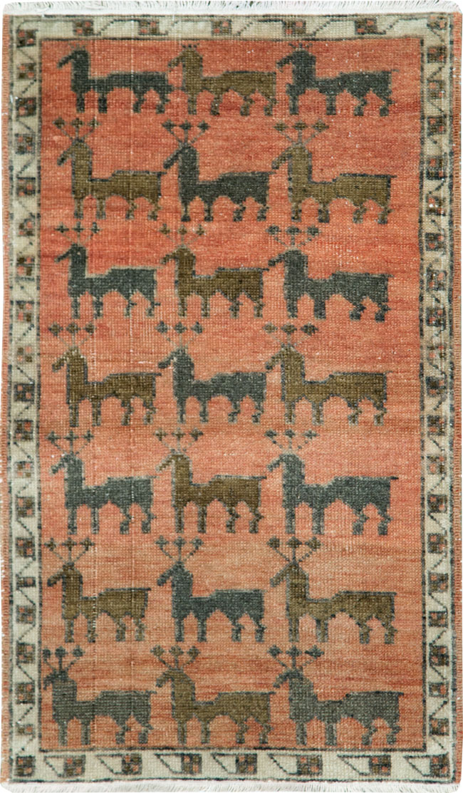 Vintage Anatolian Pictorial Rug, No.29230 - Gss