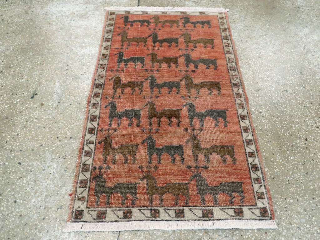 Vintage Anatolian Pictorial Rug, No.29230 - Gss