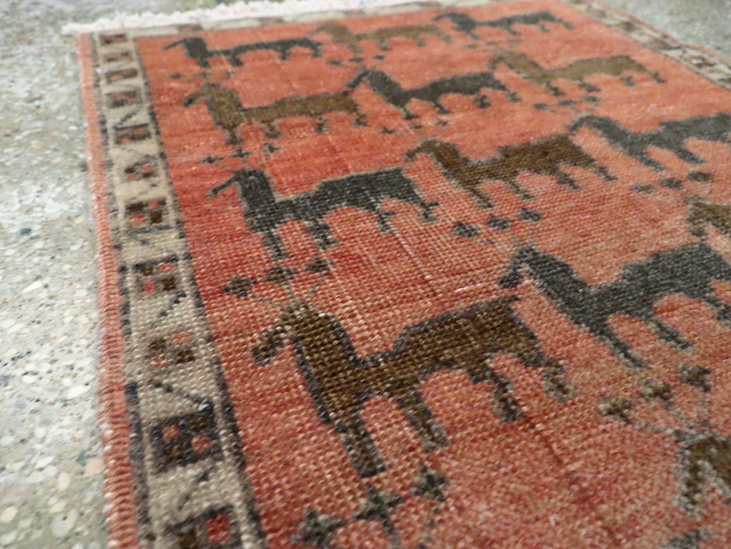 Vintage Anatolian Pictorial Rug, No.29230 - Gss