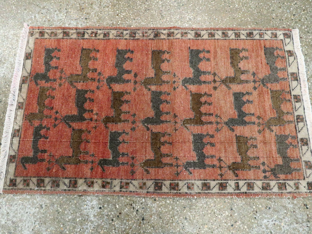 Vintage Anatolian Pictorial Rug, No.29230 - Gss