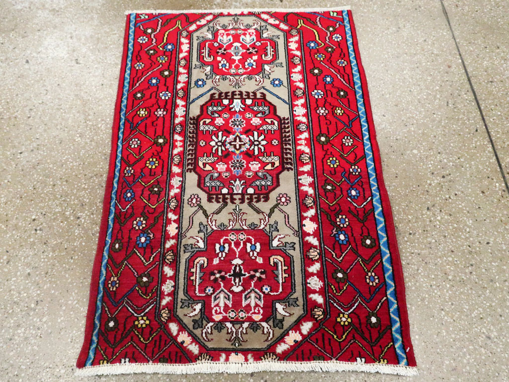 Vintage Persian Tabriz Throw Rug (Pair: 2 of 2), No.29241 - Gss