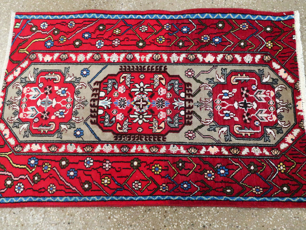 Vintage Persian Tabriz Throw Rug (Pair: 2 of 2), No.29241 - Gss