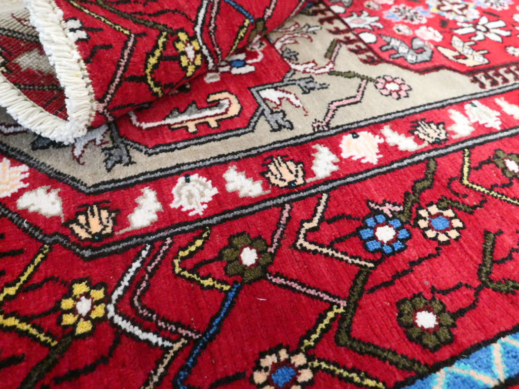 Vintage Persian Tabriz Throw Rug (Pair: 2 of 2), No.29241 - Gss