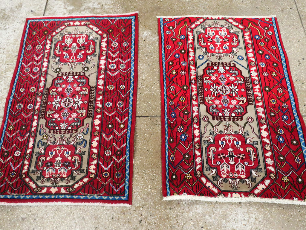 Vintage Persian Tabriz Throw Rug (Pair: 2 of 2), No.29241 - Gss