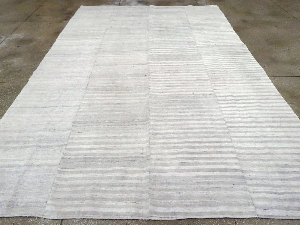 Vintage Turkish Flatweave Kilim Room Size Carpet, No.29244 - Gss