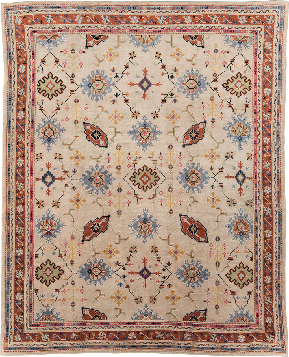 Vintage Turkish Oushak Large Room Size Carpet, No.29254 - Gss