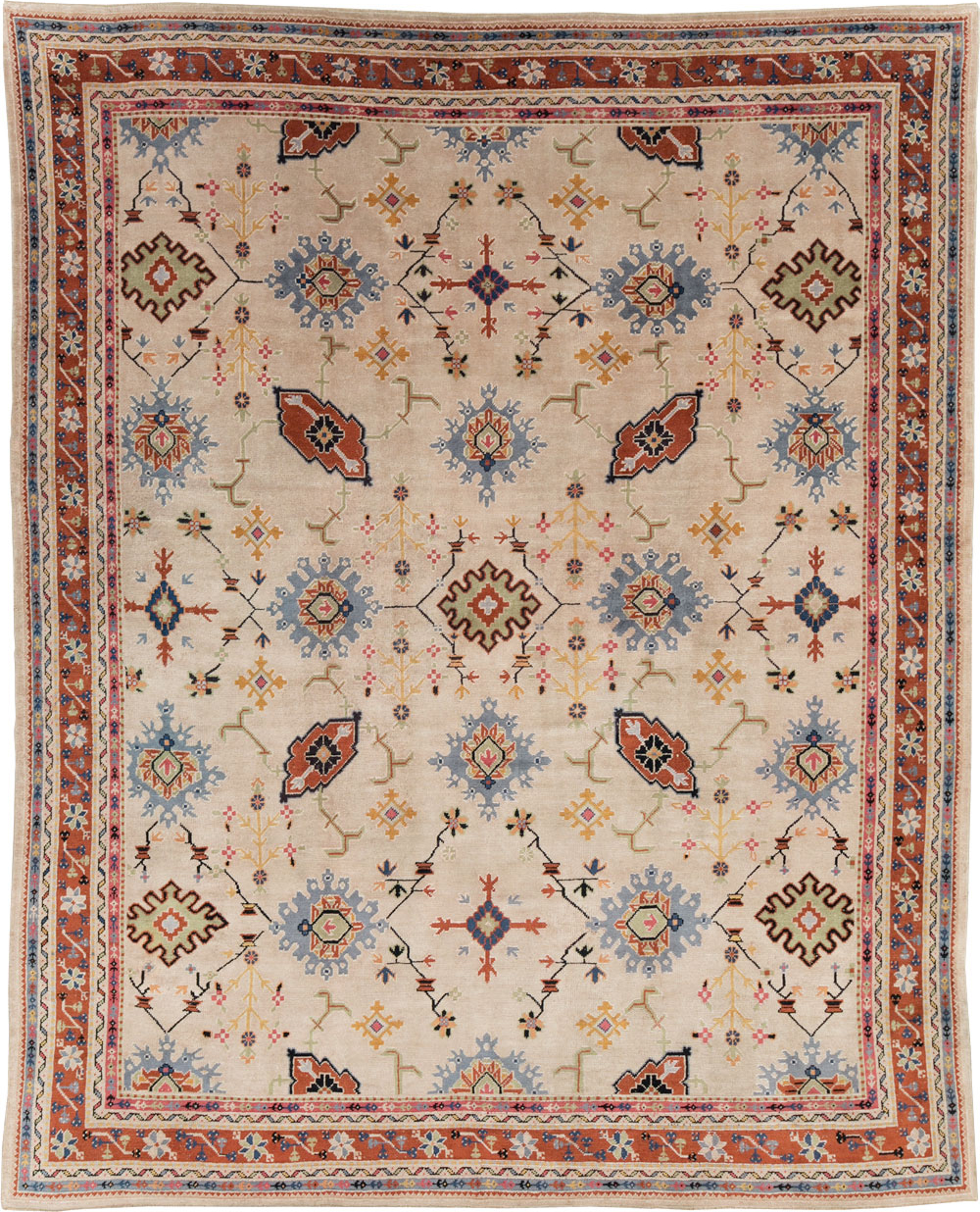 Vintage Turkish Oushak Large Room Size Carpet, No.29254 - Gss