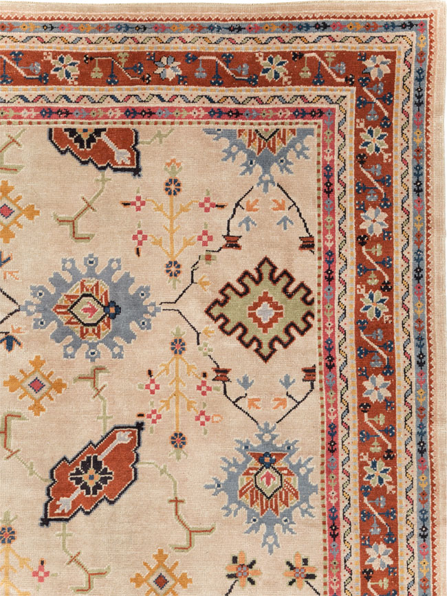 Vintage Turkish Oushak Large Room Size Carpet, No.29254 - Gss
