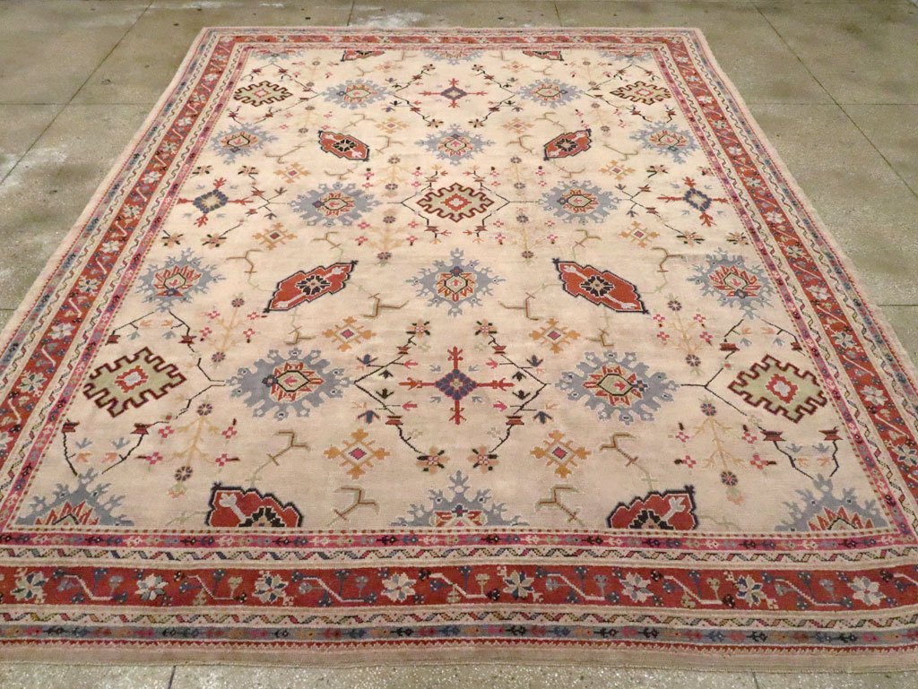 Vintage Turkish Oushak Large Room Size Carpet, No.29254 - Gss