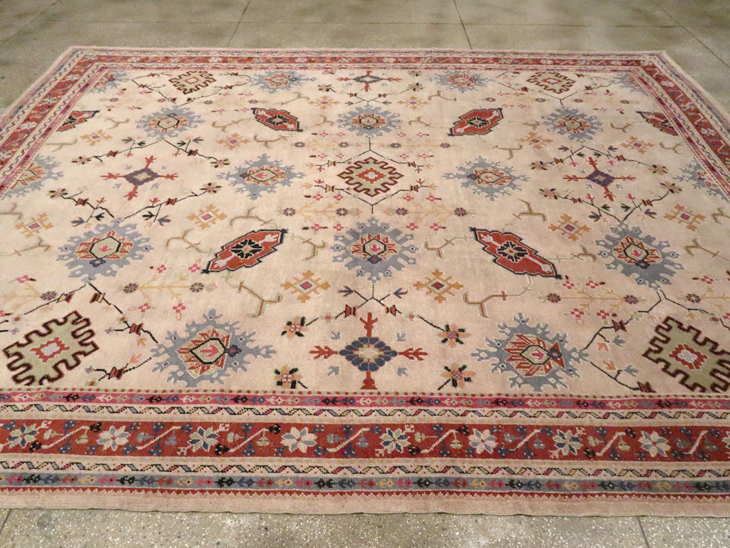 Vintage Turkish Oushak Large Room Size Carpet, No.29254 - Gss