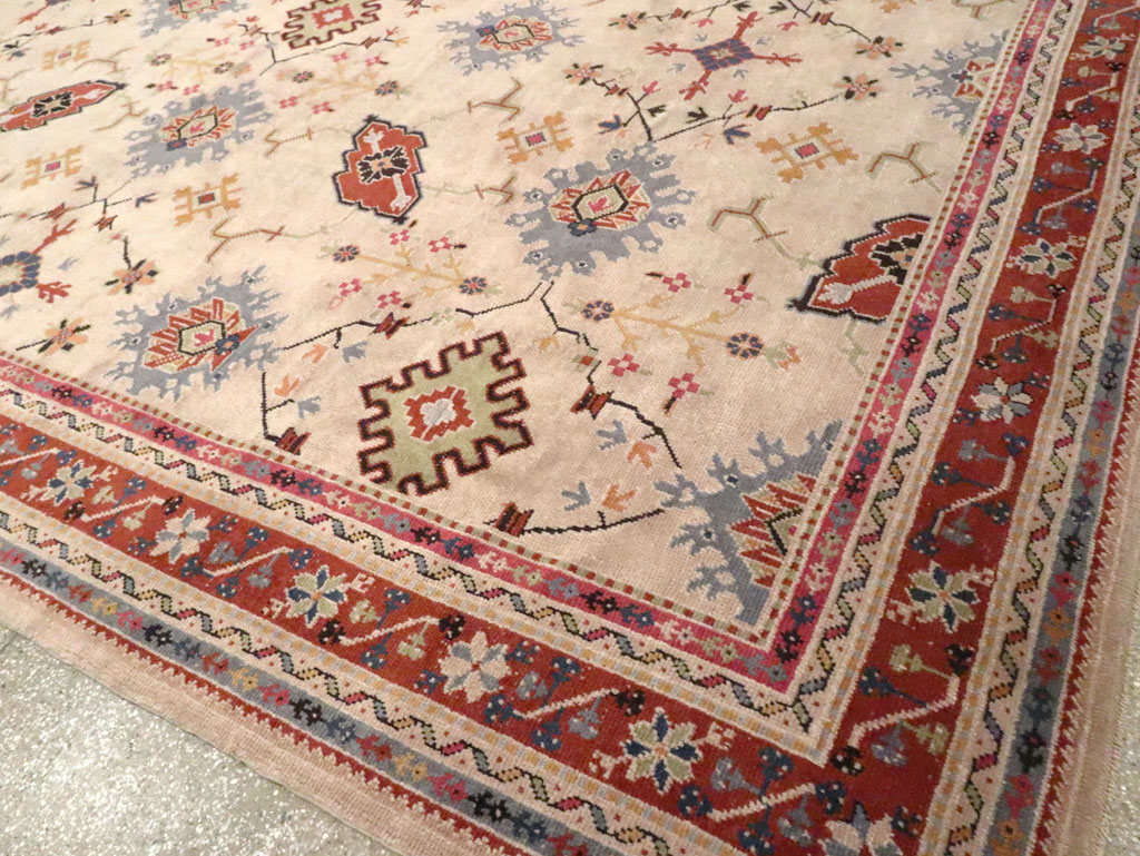 Vintage Turkish Oushak Large Room Size Carpet, No.29254 - Gss