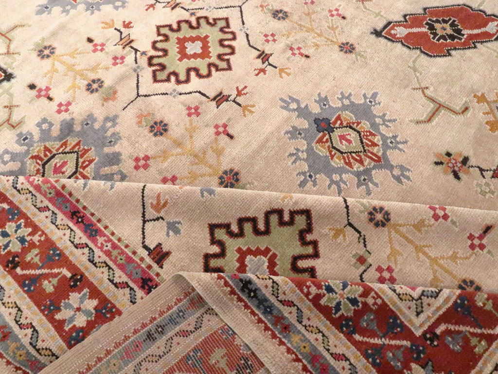 Vintage Turkish Oushak Large Room Size Carpet, No.29254 - Gss
