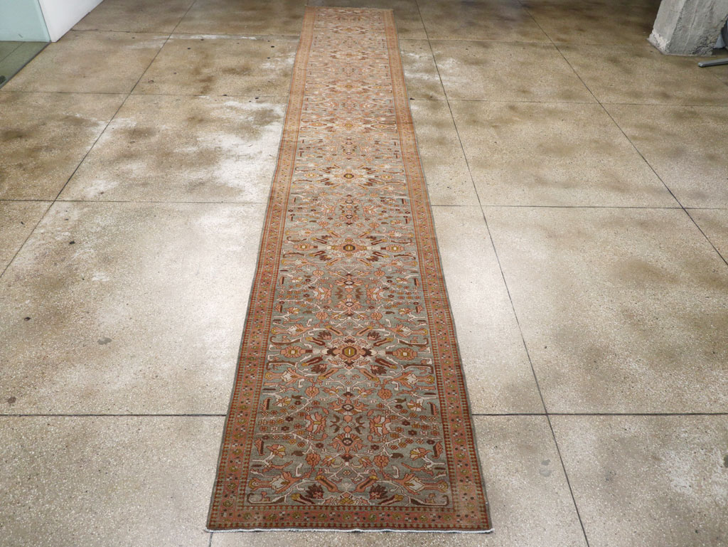 Antique Persian Malayer Long Runner, No.29259 - Gss