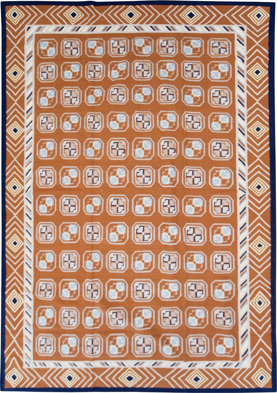 Modern Indian Flatweave Dhurrie Large Room Size Carpet, No.29266 - Gss