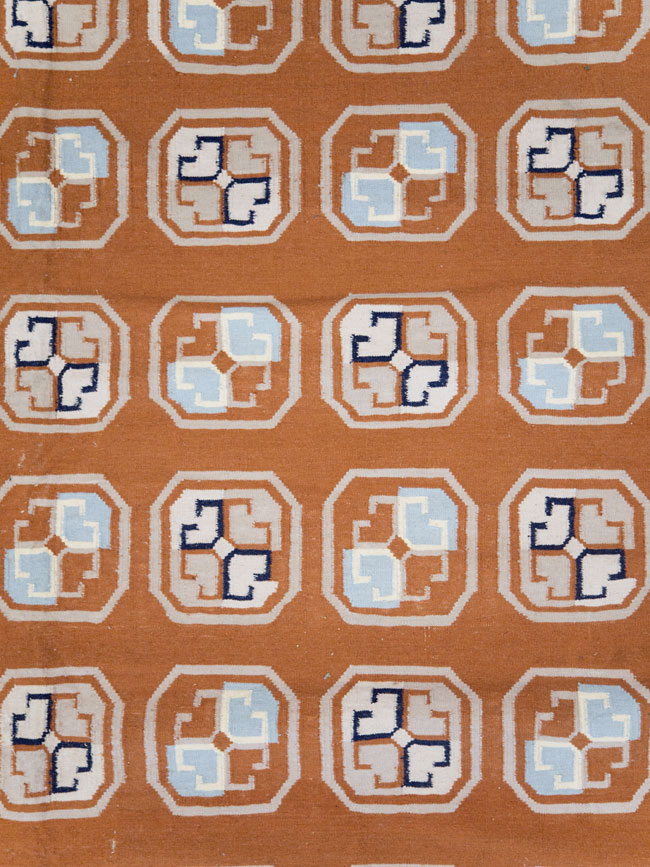 Modern Indian Flatweave Dhurrie Large Room Size Carpet, No.29266 - Gss