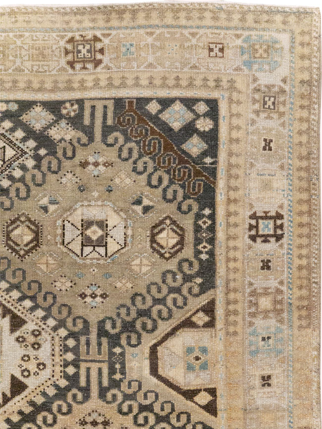 Vintage Persian Bakhtiari Tribal Wide Gallery Runner, No.29279 - Gss