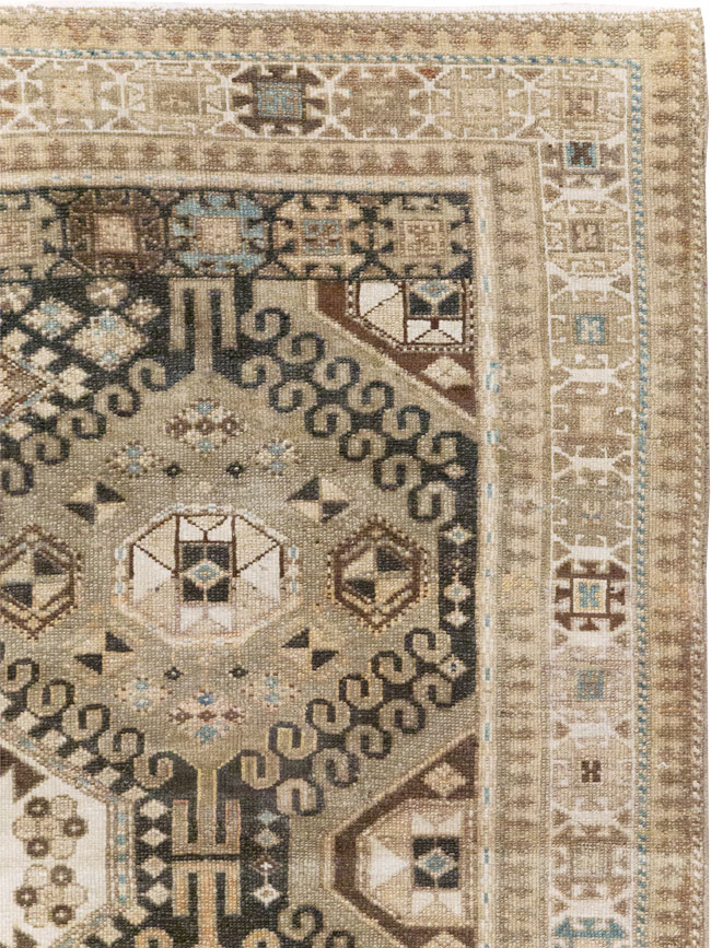 Vintage Persian Bakhtiari Tribal Wide Gallery Runner, No.29279 - Gss