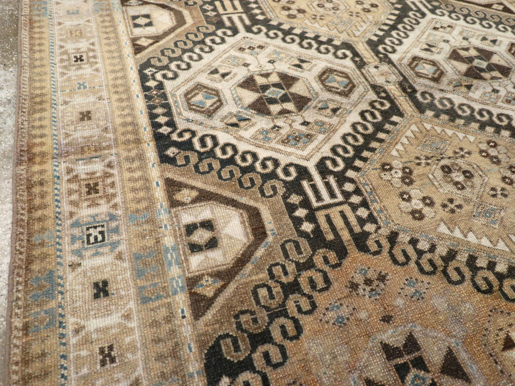 Vintage Persian Bakhtiari Tribal Wide Gallery Runner, No.29279 - Gss