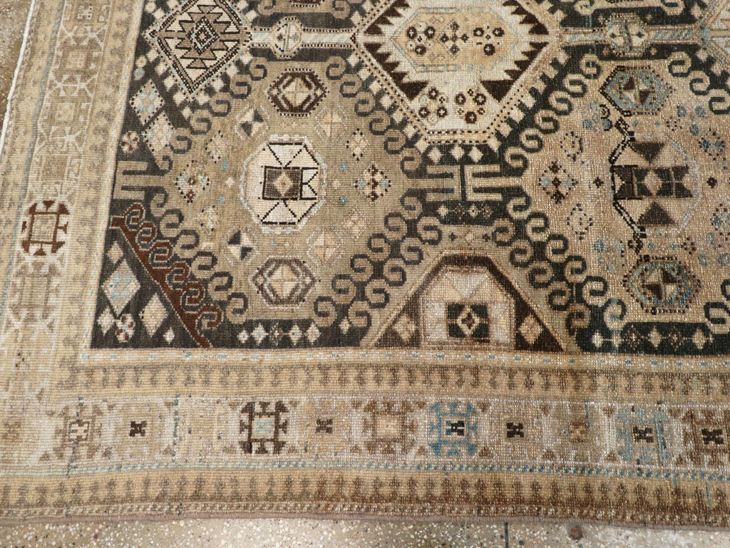 Vintage Persian Bakhtiari Tribal Wide Gallery Runner, No.29279 - Gss