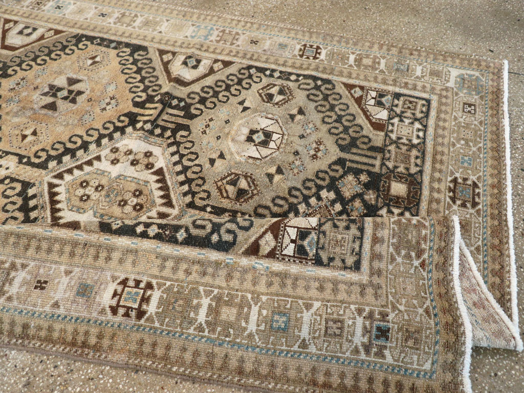 Vintage Persian Bakhtiari Tribal Wide Gallery Runner, No.29279 - Gss