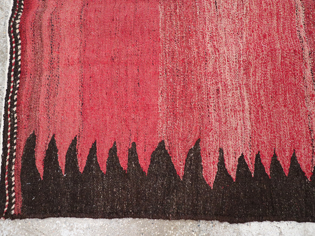 Vintage Persian Flatweave Kilim Accent Rug, No.29285 - Gss