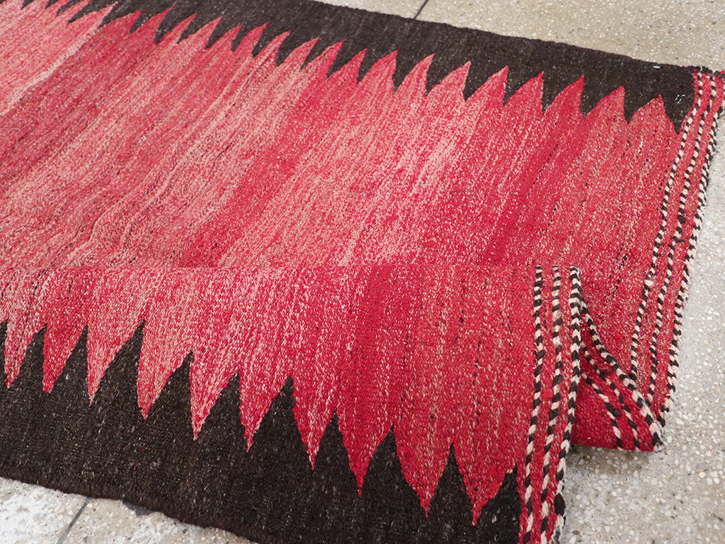 Vintage Persian Flatweave Kilim Accent Rug, No.29285 - Gss