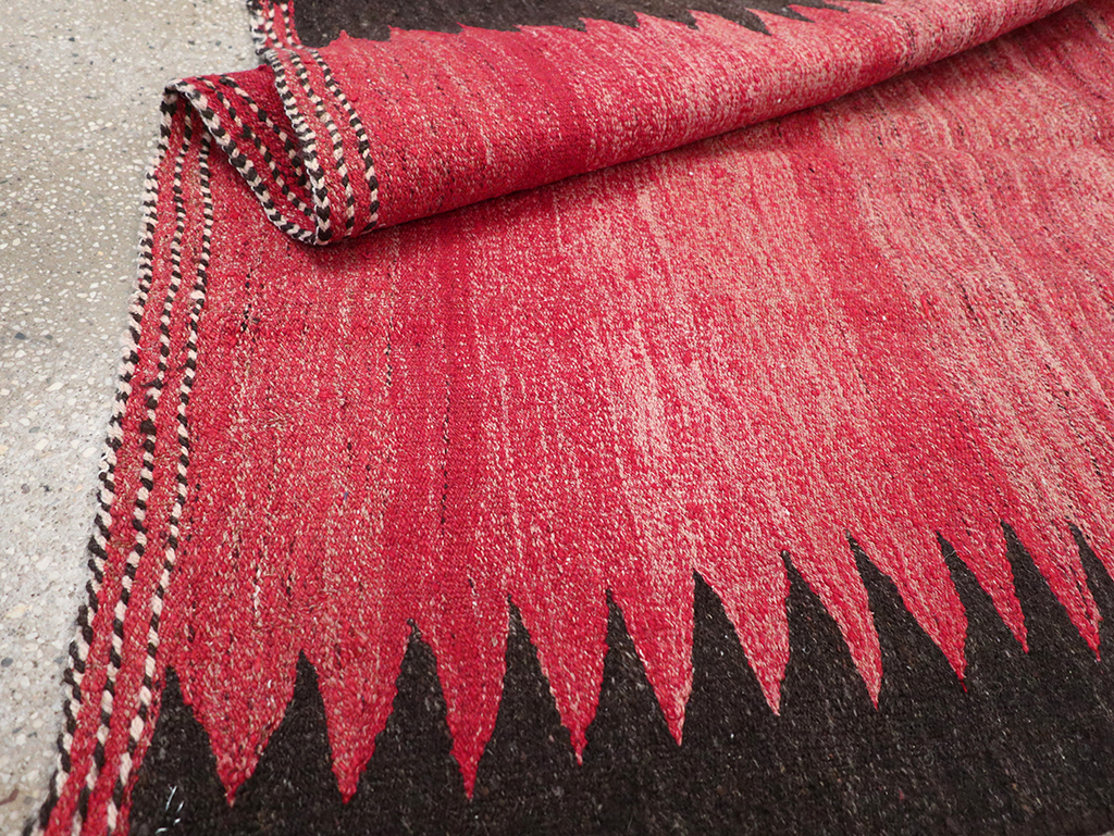 Vintage Persian Flatweave Kilim Accent Rug, No.29285 - Gss