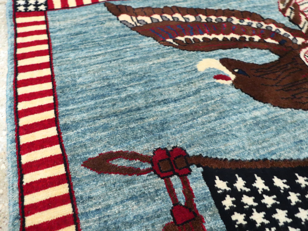 Modern Persian Mahal Pictorial Flag Rug (Pair: 1 of 2), No.29293 - Gss