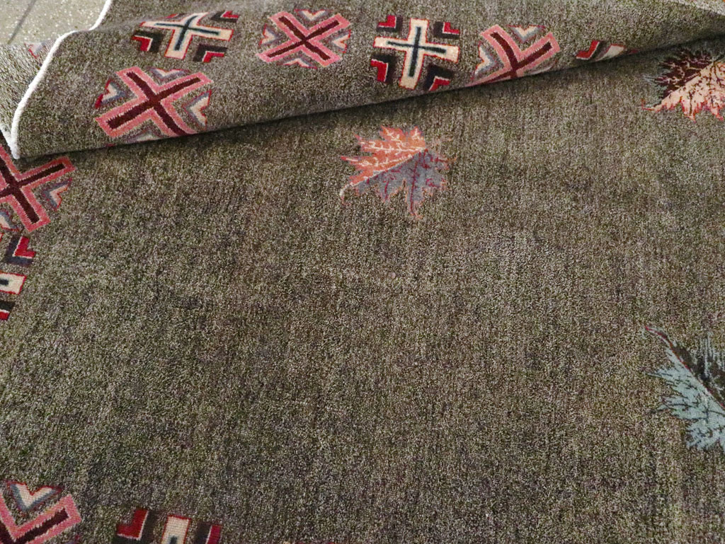 Vintage Persian Art Deco Mashad Accent Rug (Pair: 2 of 2), No.29298 - Gss