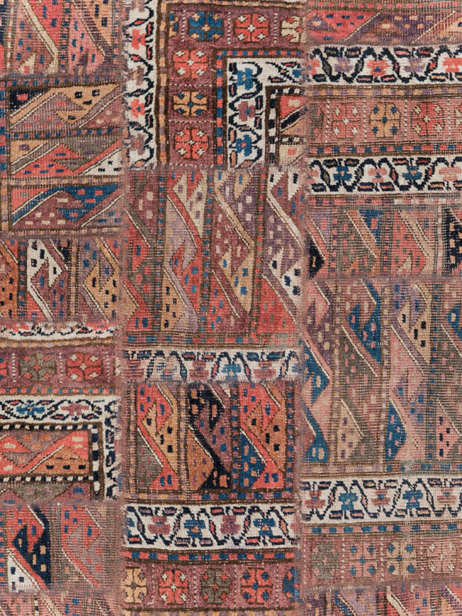 Vintage Persian Patchwork Style Accent Rug, No.29299 - Gss
