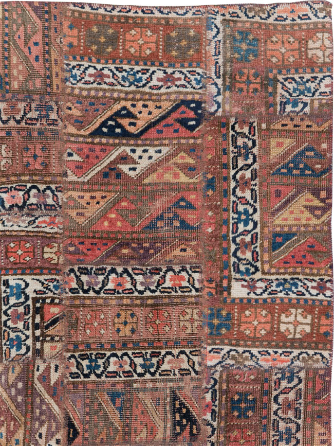 Vintage Persian Patchwork Style Accent Rug, No.29299 - Gss