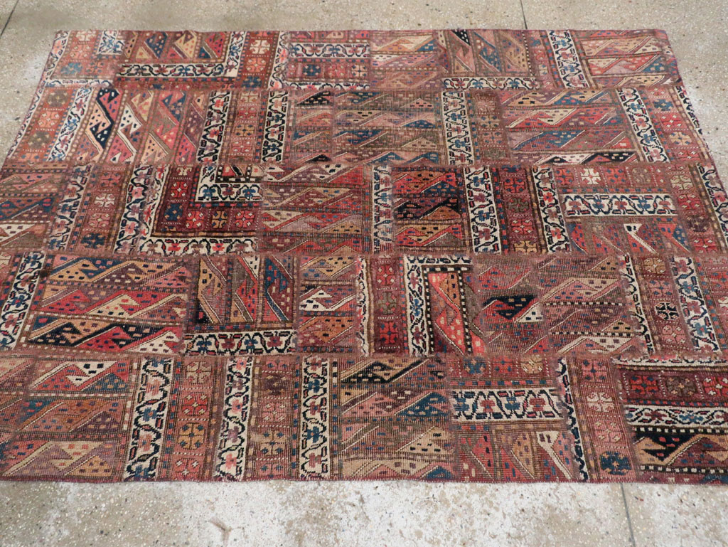 Vintage Persian Patchwork Style Accent Rug, No.29299 - Gss