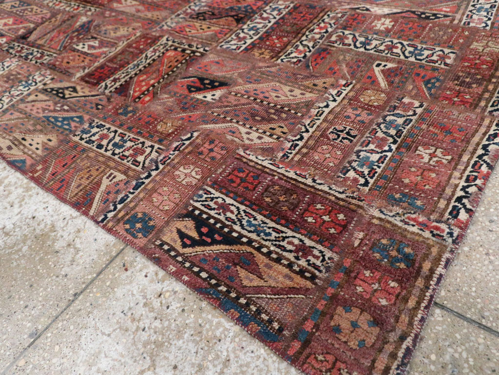 Vintage Persian Patchwork Style Accent Rug, No.29299 - Gss