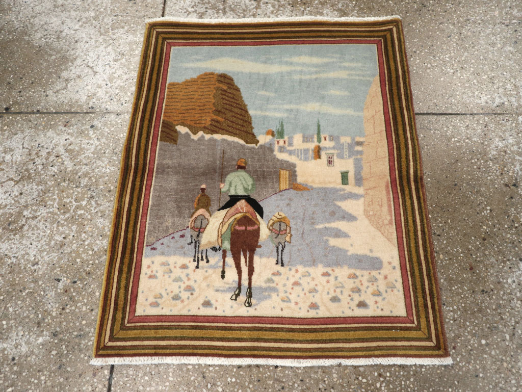 Vintage Persian Tabriz Pictorial Rug (Pair: 1 of 2), No.29300 - Gss