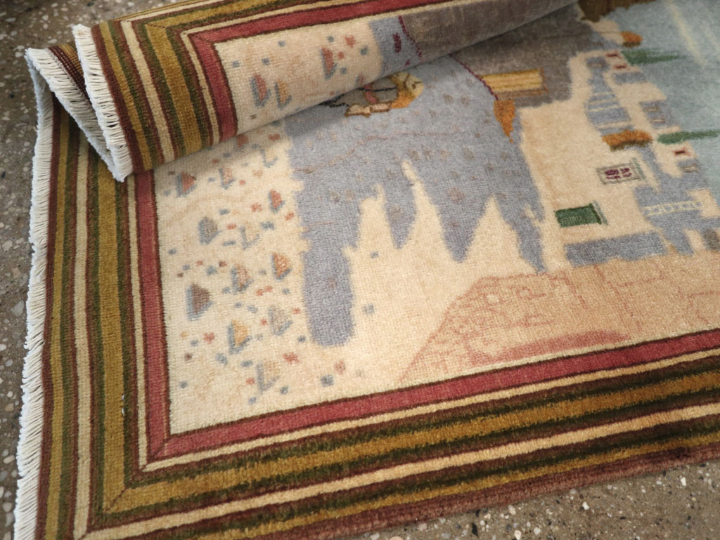 Vintage Persian Tabriz Pictorial Rug (Pair: 1 of 2), No.29300 - Gss