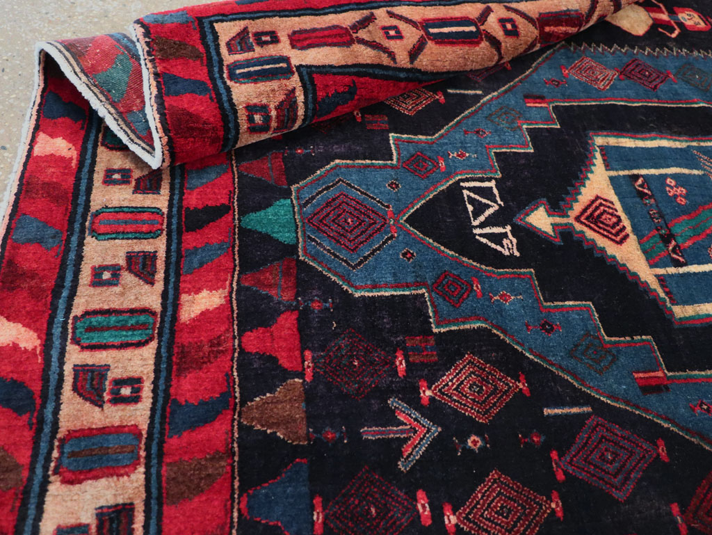 Vintage Persian Veramin Pictorial Accent Rug (Pair: 1 of 2) , No.29301 - Gss