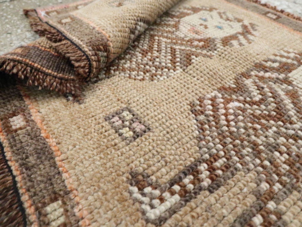 Vintage Turkish Anatolian Pictorial Throw Rug (Pair: 1 of 2), No.29314 - Gss