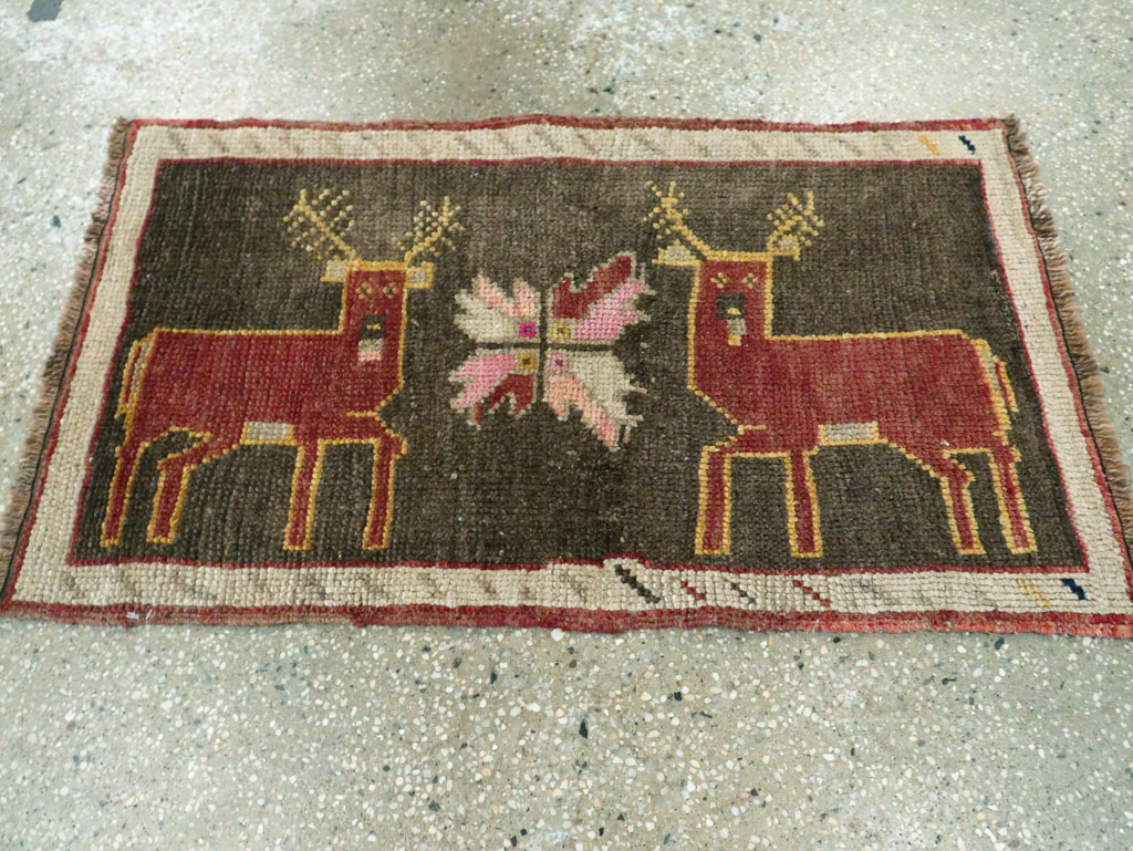 Vintage Anatolian Pictorial Rug, No.29315 - Gss