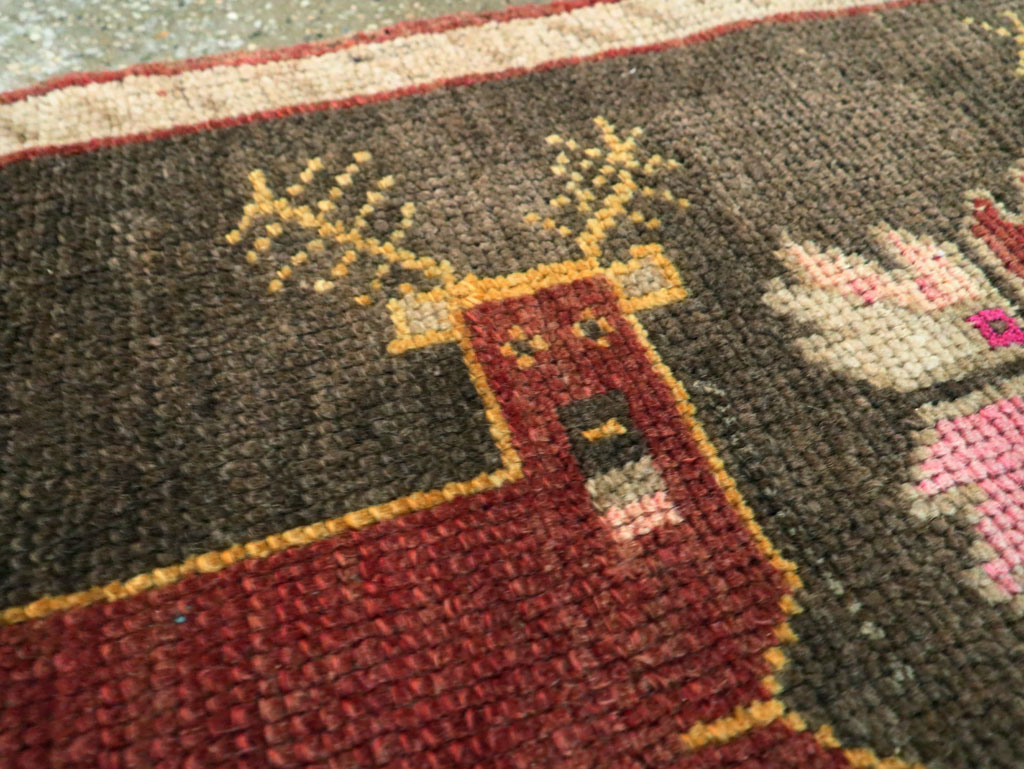 Vintage Anatolian Pictorial Rug, No.29315 - Gss