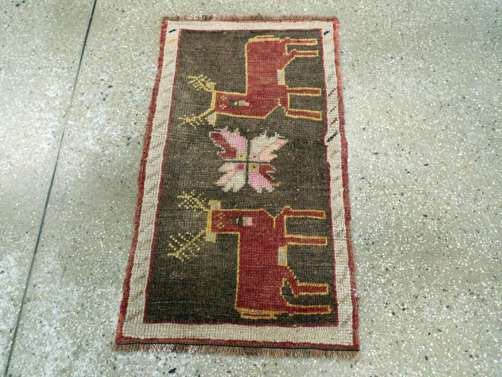 Vintage Anatolian Pictorial Rug, No.29315 - Gss