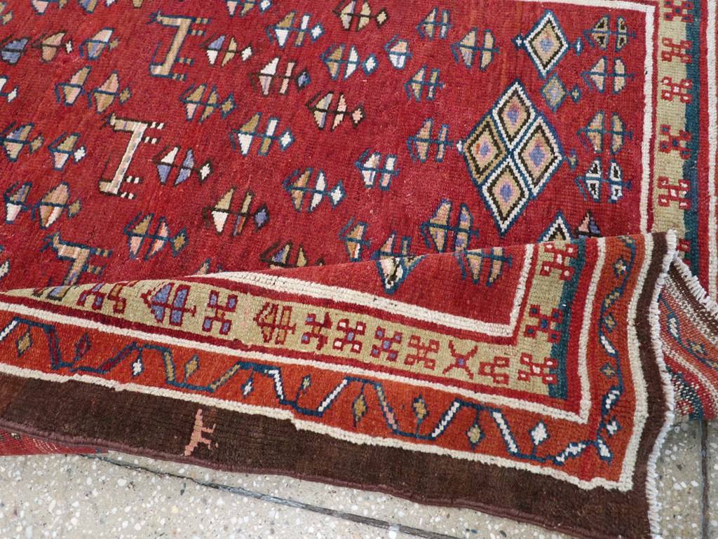 Vintage Persian Kurd Wide Gallery Runner, No.29333 - Gss